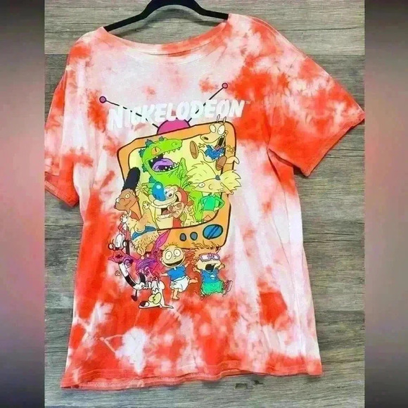 Nickelodeon Other - Nickelodeon orange tie die  Shirt size Large